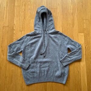 Soft Grey/Light Blue Wool Hoodie